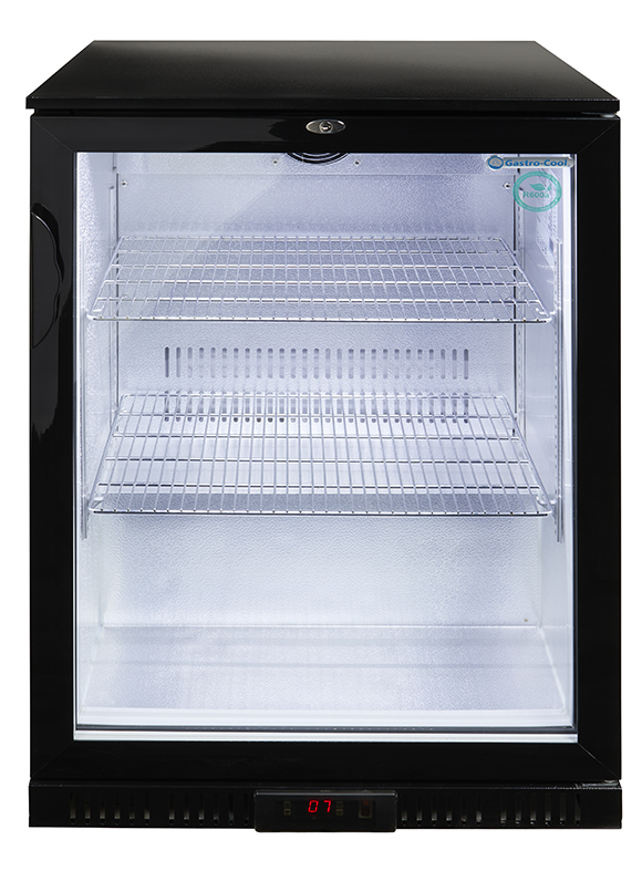 Gastro - Cool - Back Bar Cooler - glass door - self-closing - black - GCUC100 - front view empty