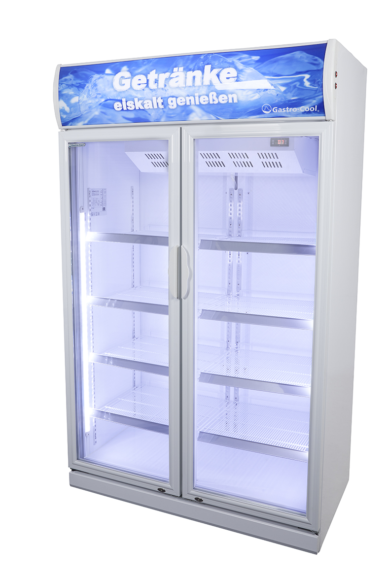 Gastro-Cool - Gastro-Cool - kiosk cooler - two glass doors - LED - GCDC1050 - laterally empty