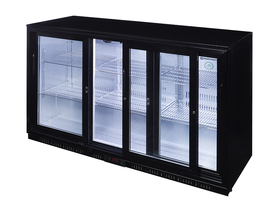 Gastro-Cool - Bottle Cooler - sliding door - self-closing - black - GCUC300 Door