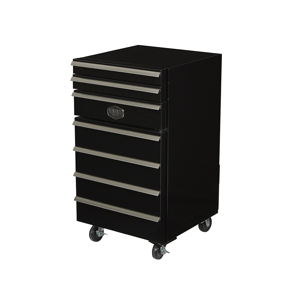 Gastro-Cool Vintage Industries Tool Trolley with cooling - 3 drawers - black - GCCT50