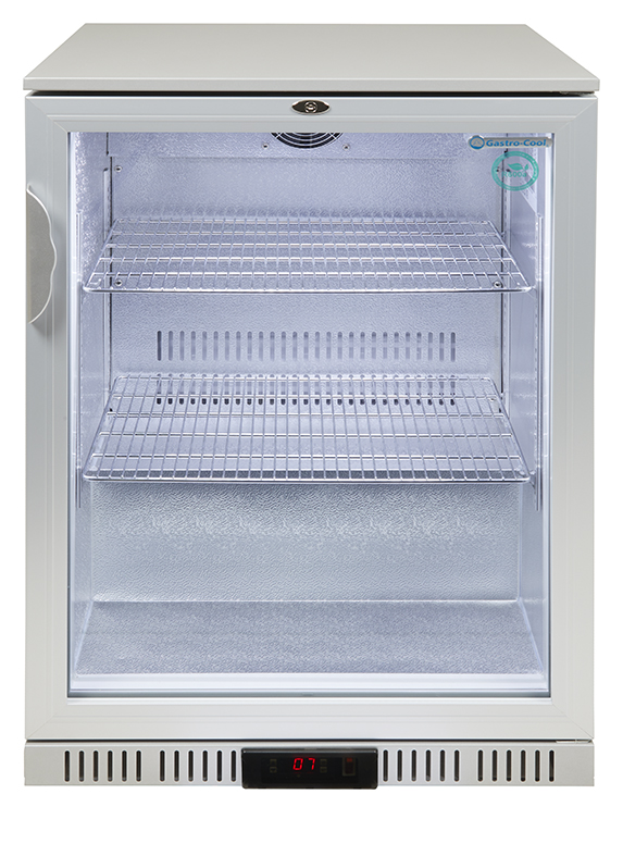 Gastro-Cool - Glass Door Cooler - for installation in counters - silver - GCUC100 - front view empty