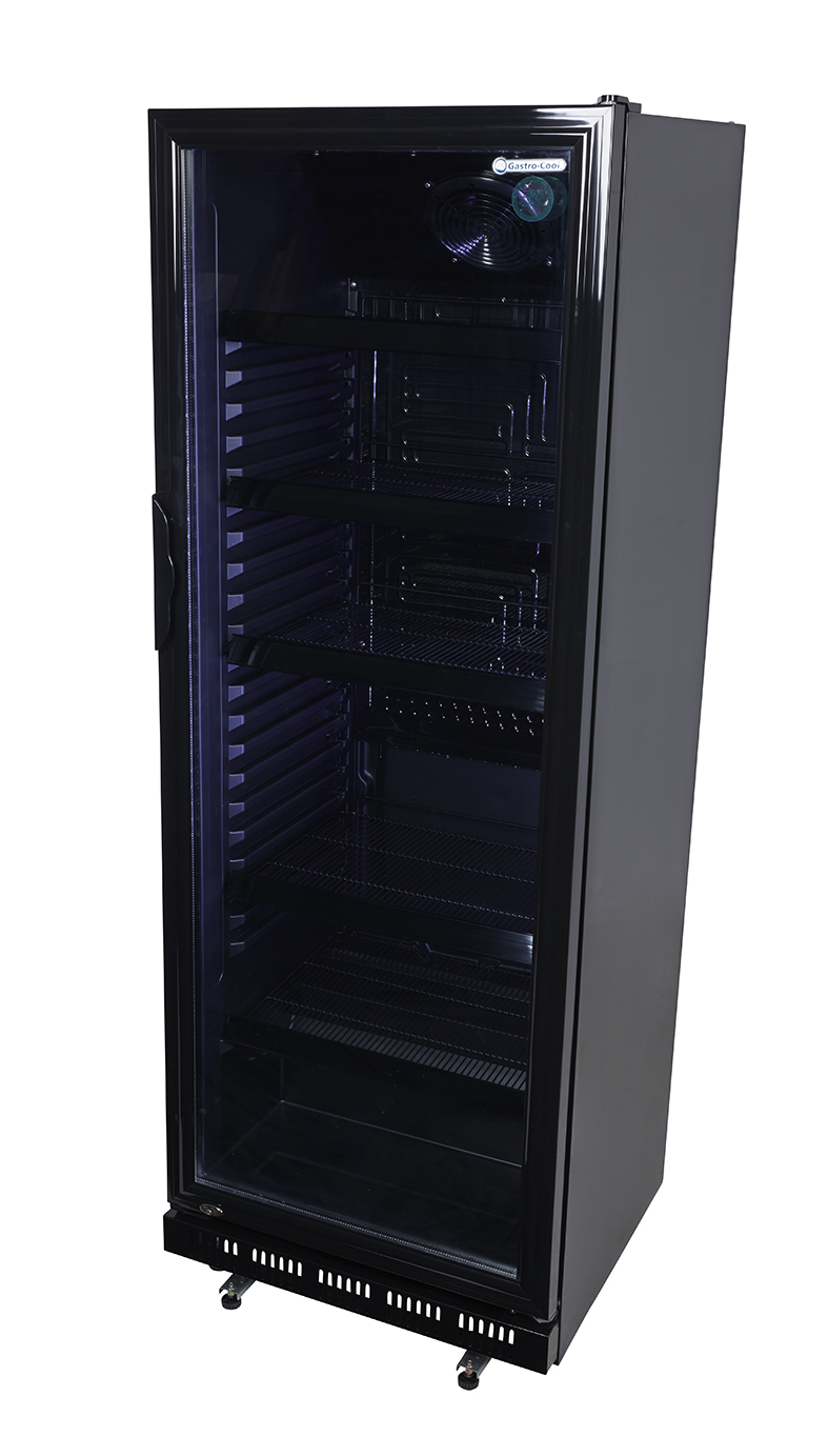 Gastro-Cool - Glass Door Cooler - black - without drinks