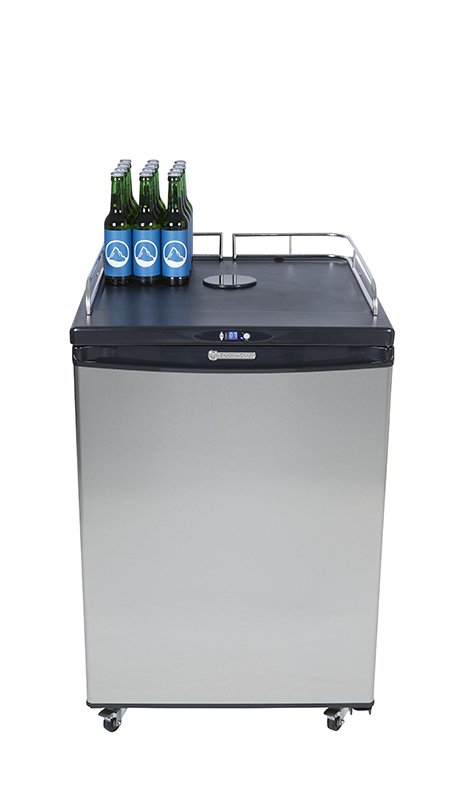 Beer Cooler - beer fridge - stainless steel front - GCBK160 - Front view