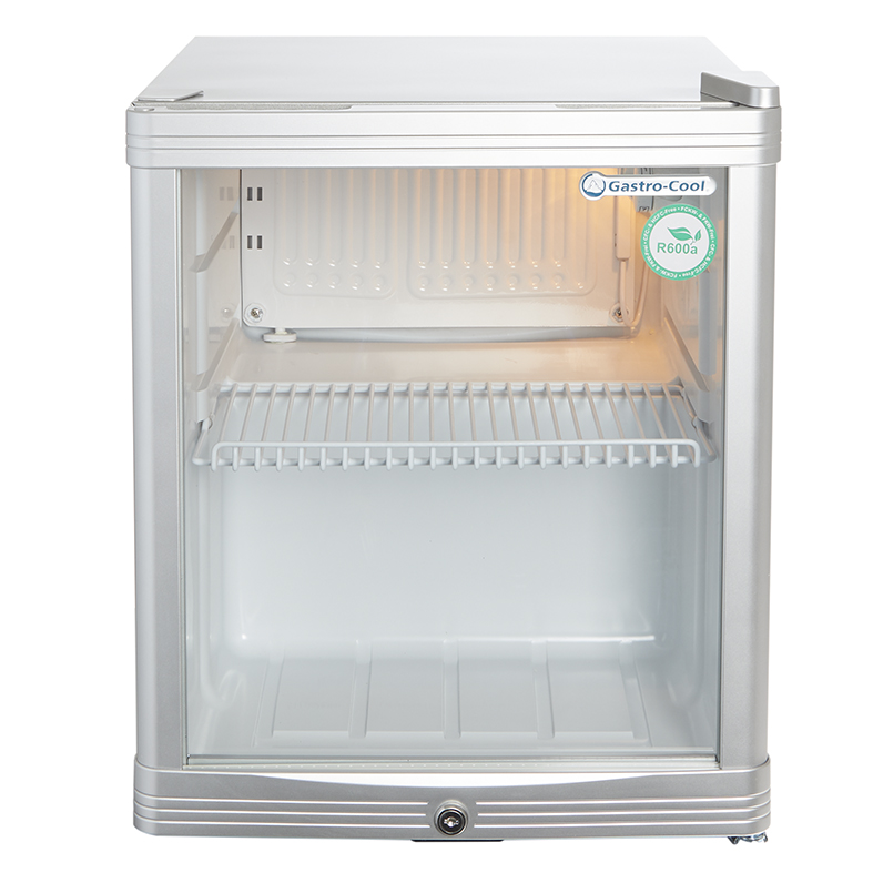 Gastro-Cool - Glass Door Cooler - mini - silver - GCKW50 - front view empty