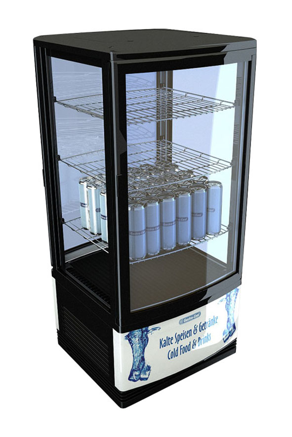 Gastro-Cool - VisiCooler - display cooler with two glass doors - Black - with branding