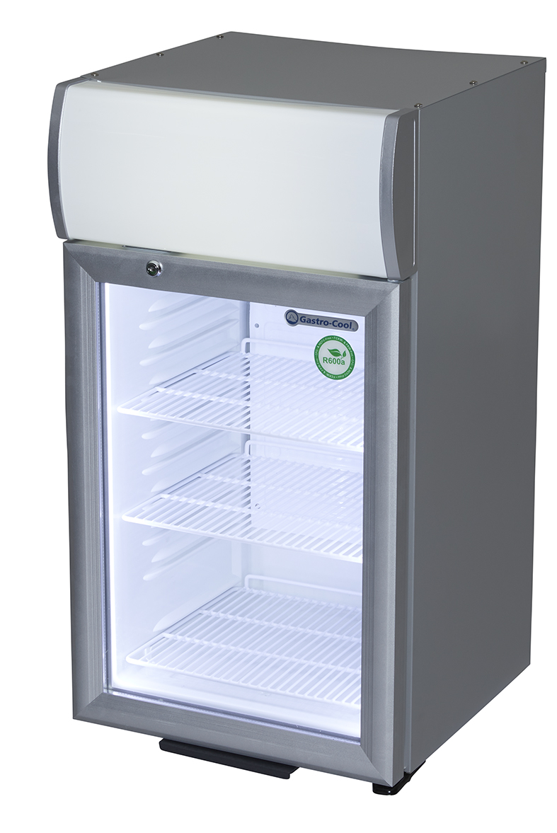 Gastro-Cool - Cooler with display - silver - LED - GCDC50 - laterally filled