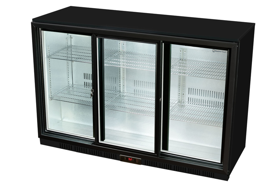 Gastro-Cool - Bottle Cooler - sliding door - self-closing - black - GCUC300