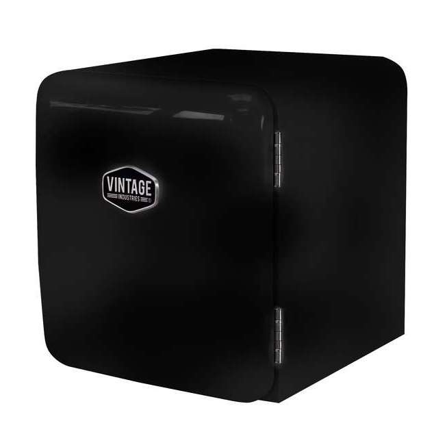 Gastro-Cool - Black Mini Retro Cooler - elegant - minibar - Miami - VIRC60 - laterally