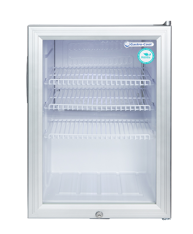 Gastro-Cool - Gastro-Cool - Cooler - small - glass door - silver - LED - GCKW65 - front view empty