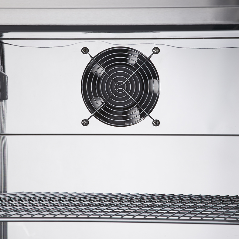 Large fan-assisted commercial cooler - stainless steel - power LED - GCGD500 - Fan