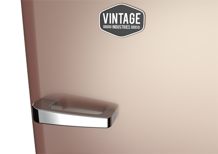 Gastro-Cool - Vintage Industries - RC330 / Retro-Fridge / Rosé Gold - front view