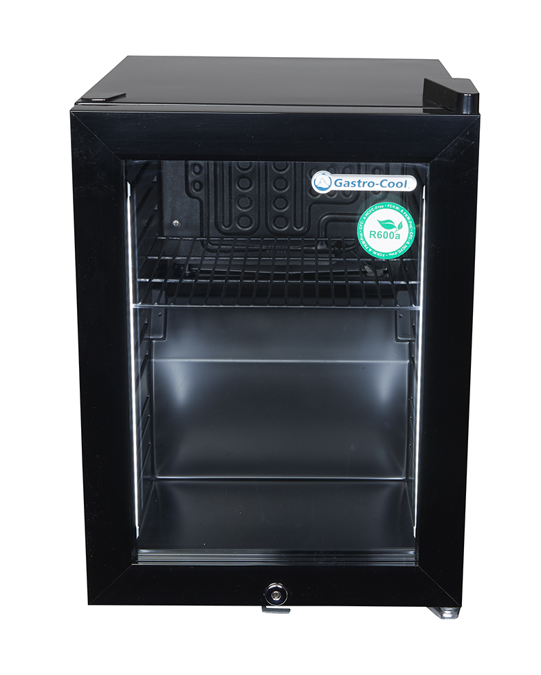 Gastro-Cool - Back Bar Cooler - small - black - super LED - GCKW25 - front view empty