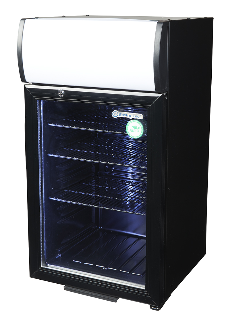 Gastro-Cool - Display Cooler - counter - black - LED - GCDC50 - side view empty