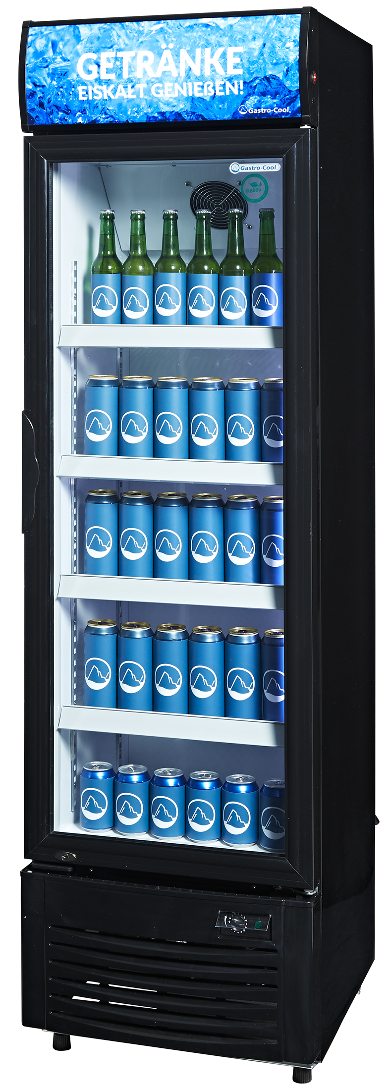 Gastro-Cool - Beverage Cooler with advertising display - DC280 - laterally filled