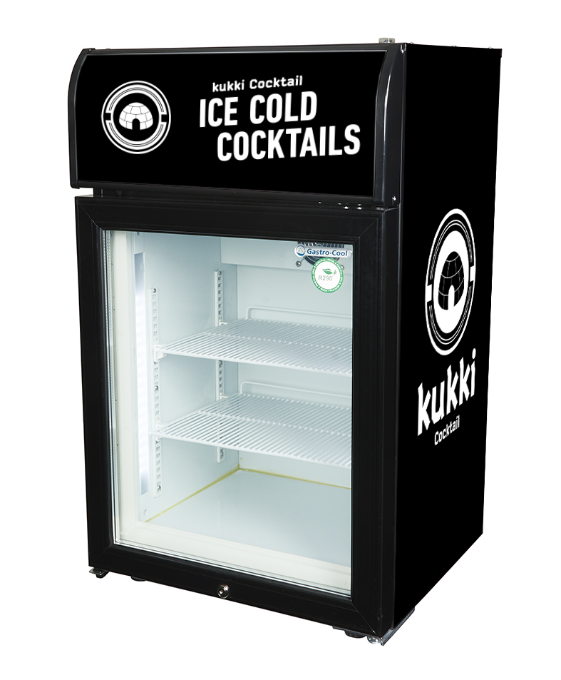 Promotional Freezer with Display for Kukki Cocktails - Perfect for Bars & Shops