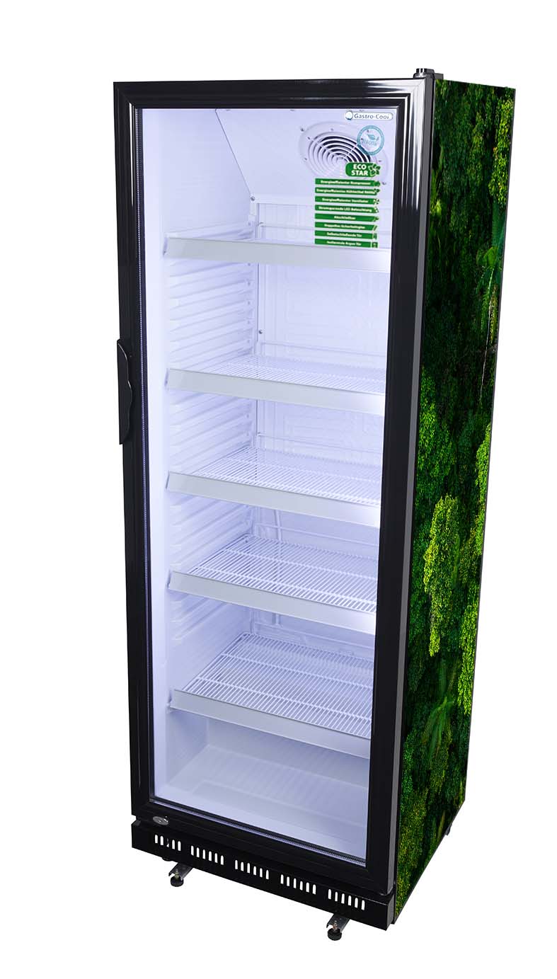 GCGD360-ECO-gastro-cool-flaschenkuehlschrank-schwarz-weisser-seitlich-leer