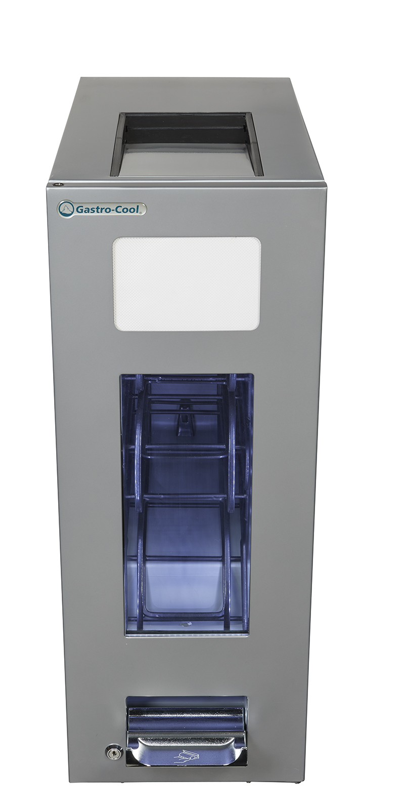 Gastro-Cool - Can Dispensing Cooler - Silver - 250 ml slim can - GCAP50-250 - front view empty