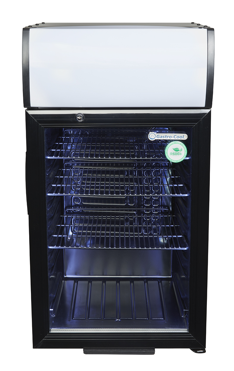 Gastro-Cool - Display Cooler - counter - black - LED - GCDC50 - front view empty