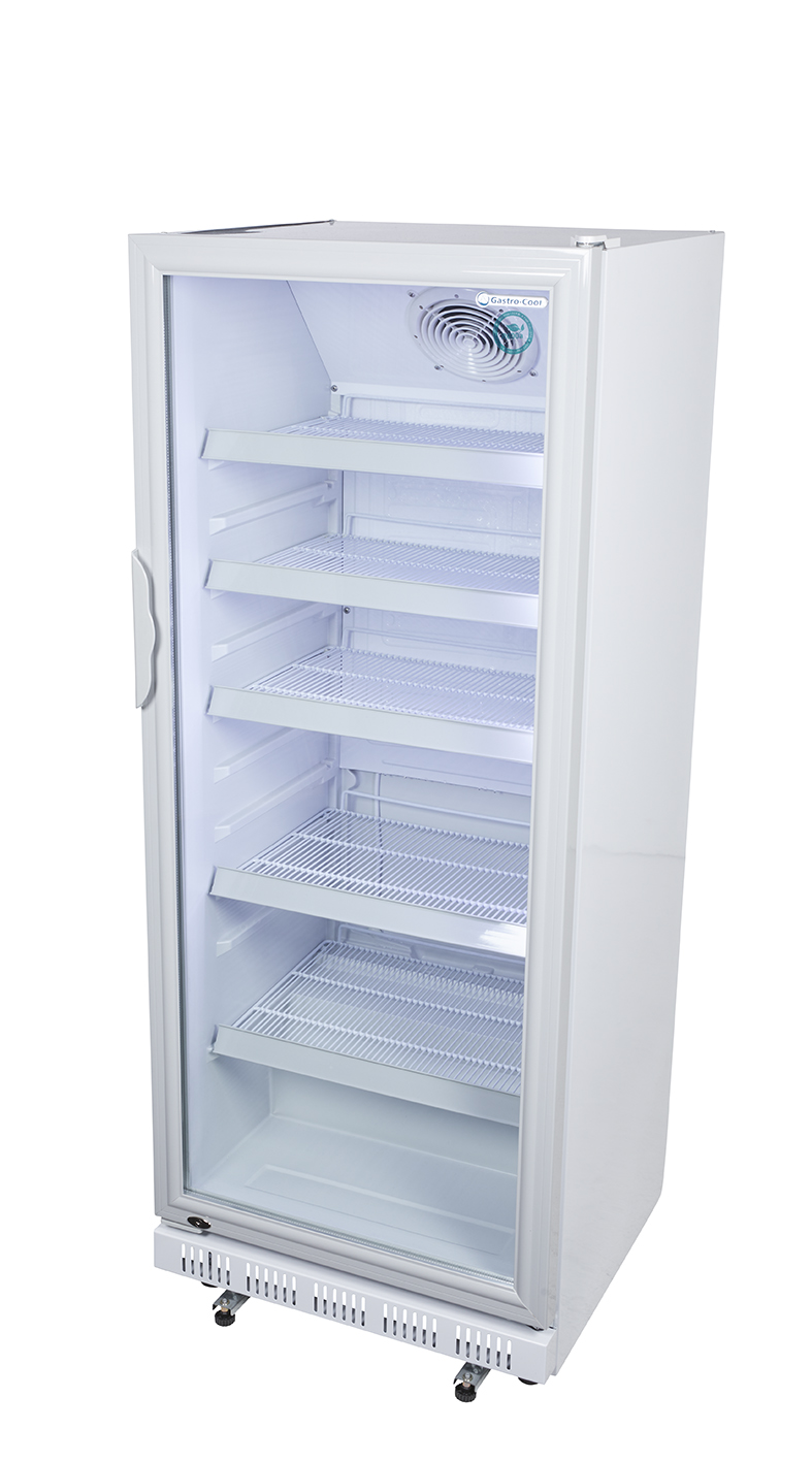 Gastro-Cool - White commercial cooler with glass door - GCGD310 - laterally empty