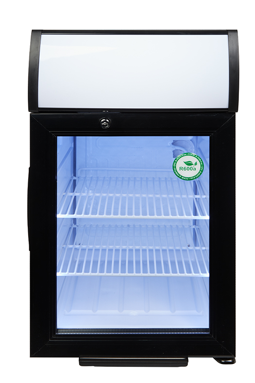 Gastro-Cool - Display Cooler - mini - black/white - super LED - GCDC25 - front view empty