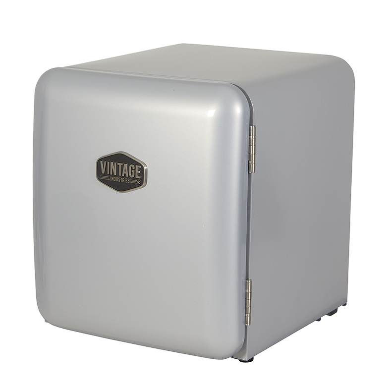 Mini Retro Cooler - 50s - industrial look - Silver - VIRC60 - front tilted