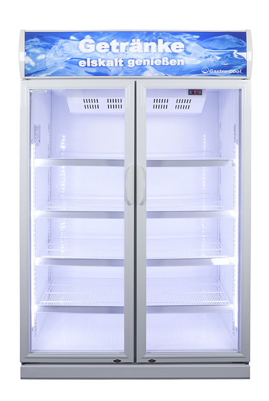 Gastro-Cool - Gastro-Cool - kiosk cooler - two glass doors - LED - GCDC1050 - front view empty